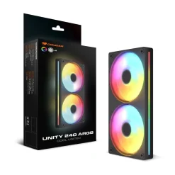 243,6x125x25mm Cougar Cougar Unity 240 ARGB schwarz 2x 120mm