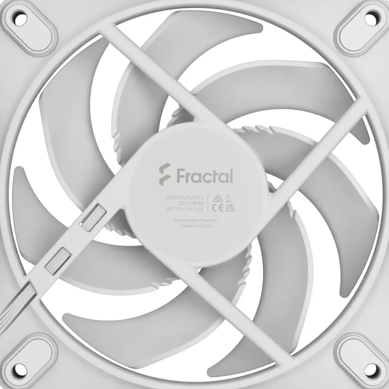 120x120x25mm Fractal Design Lüfter Momentum 12 White