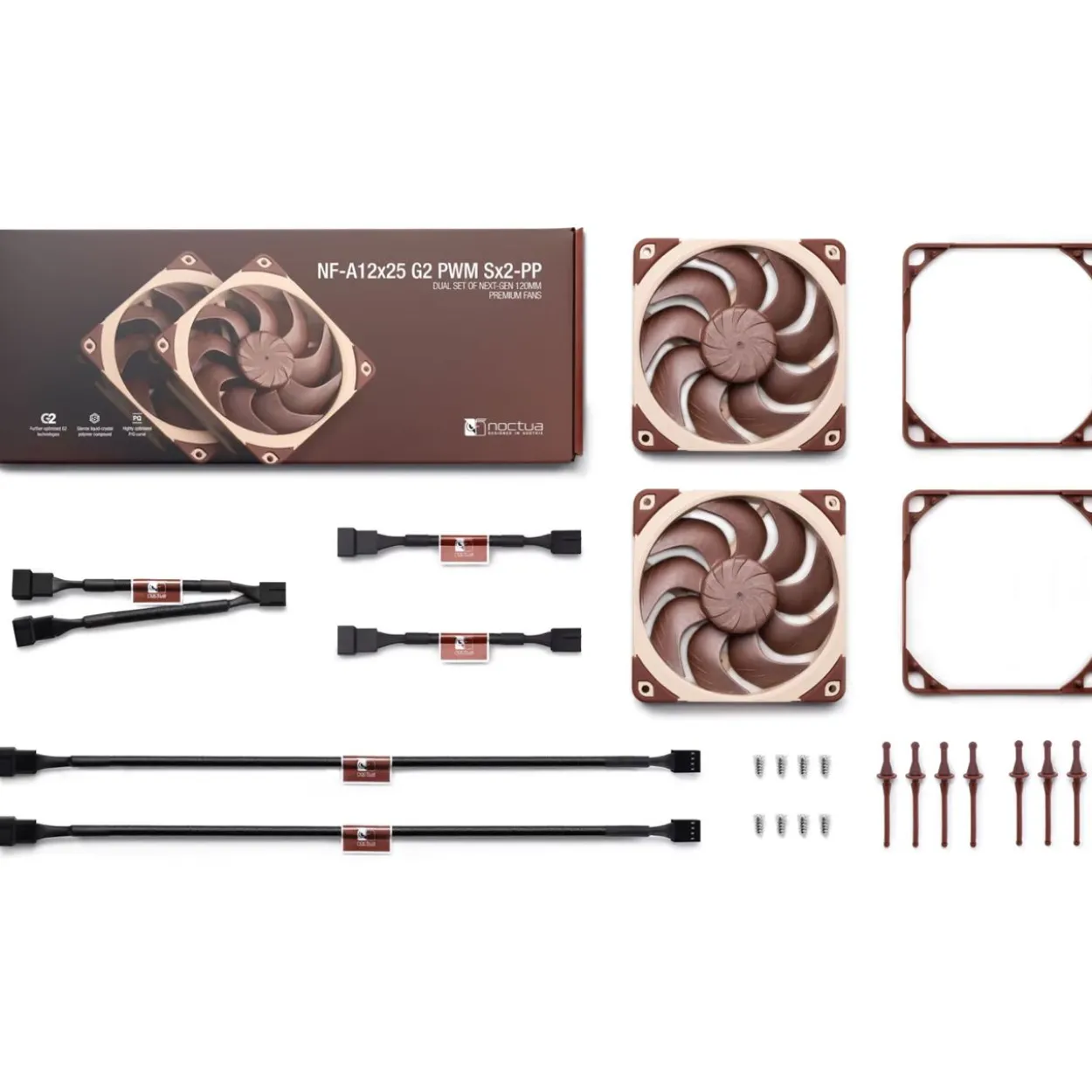 120x120x25mm Noctua NF-A12x25 G2 Sx2-PP PWM Lüfter