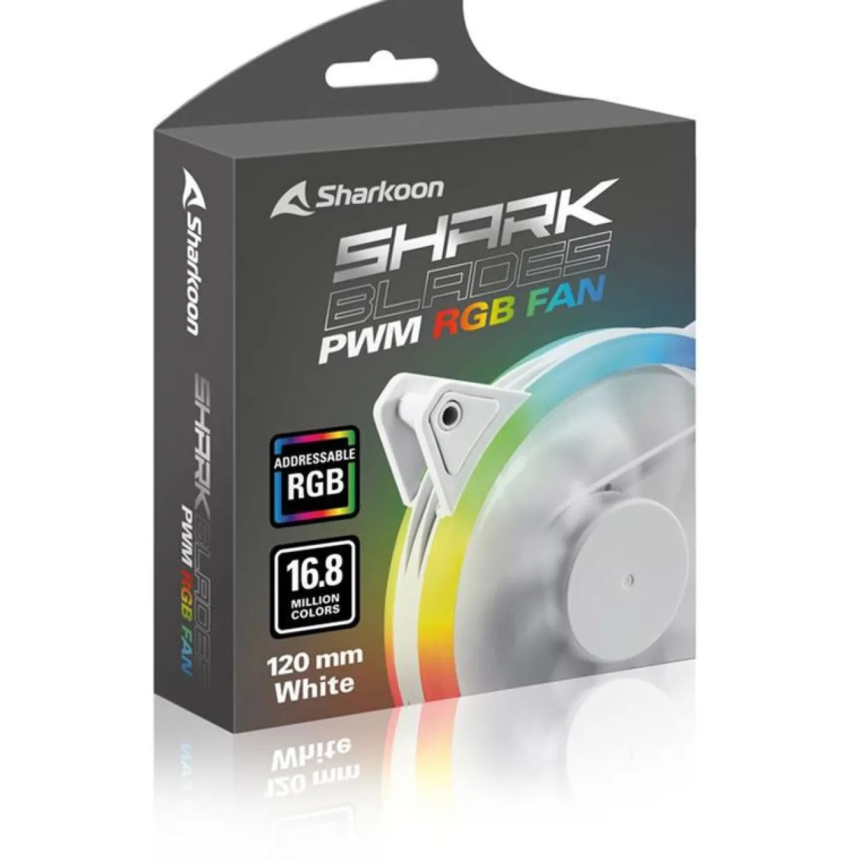 120x120x25mm Sharkoon Lüfter SHARK Blades PWM RGB weiß