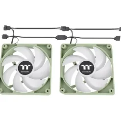120x120x25mm Thermaltake CT120 ARGB Sync PC Cooling Fan Matcha Green 2 Pack