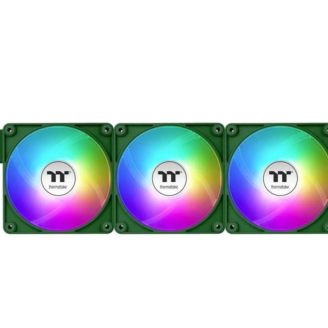 140x140x25mm Thermaltake CT140 EX ARGB Sync PC Cooling Fan Racing Green 3 Pack