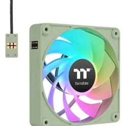 140x140x25mm Thermaltake CT140 EX Reverse ARGB Sync PC Cooling Fan Matcha Green 3 Fan Pack