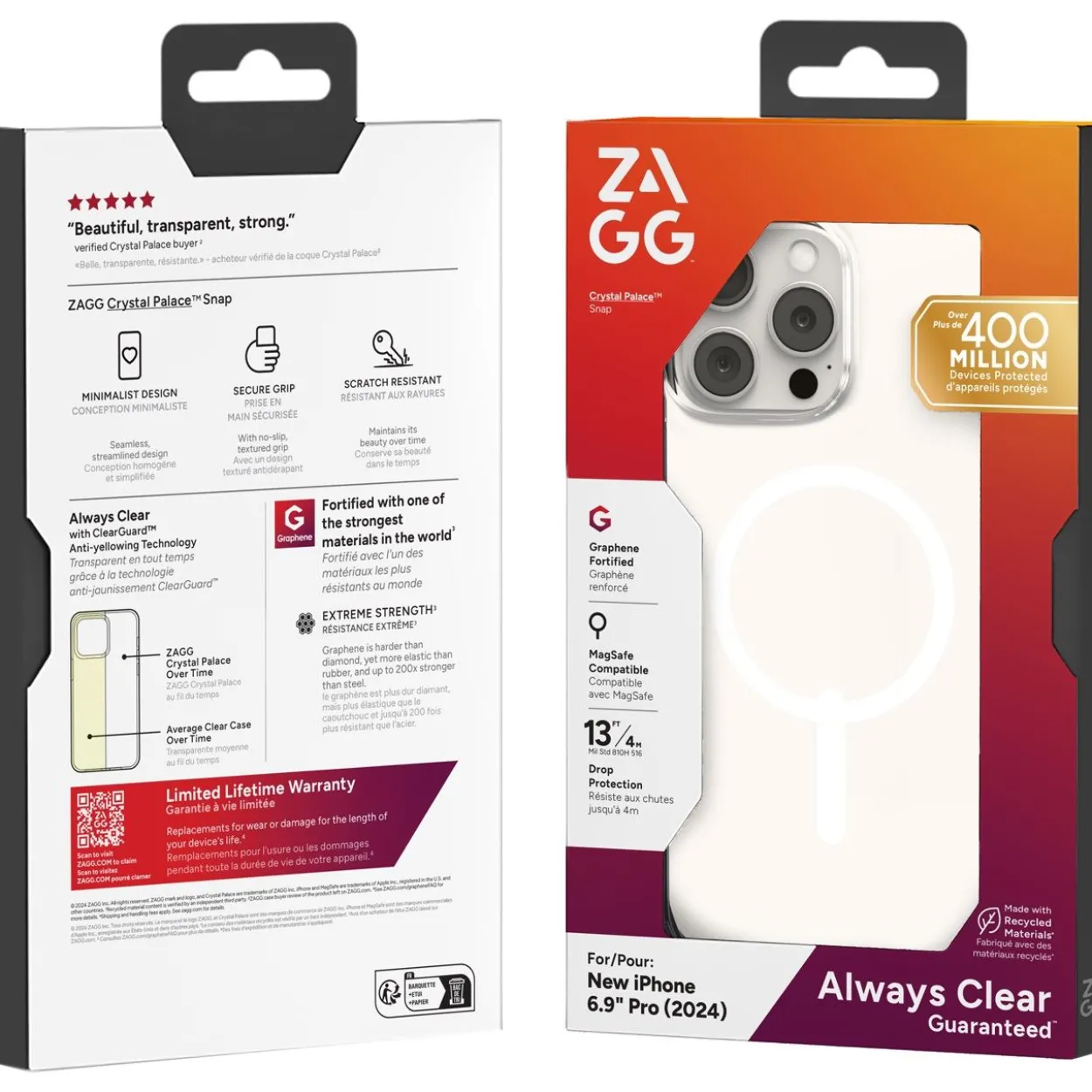ZAGG CASES CRYSTAL PALACE SNAP APPLE IP16 PRO MAX CLEAR