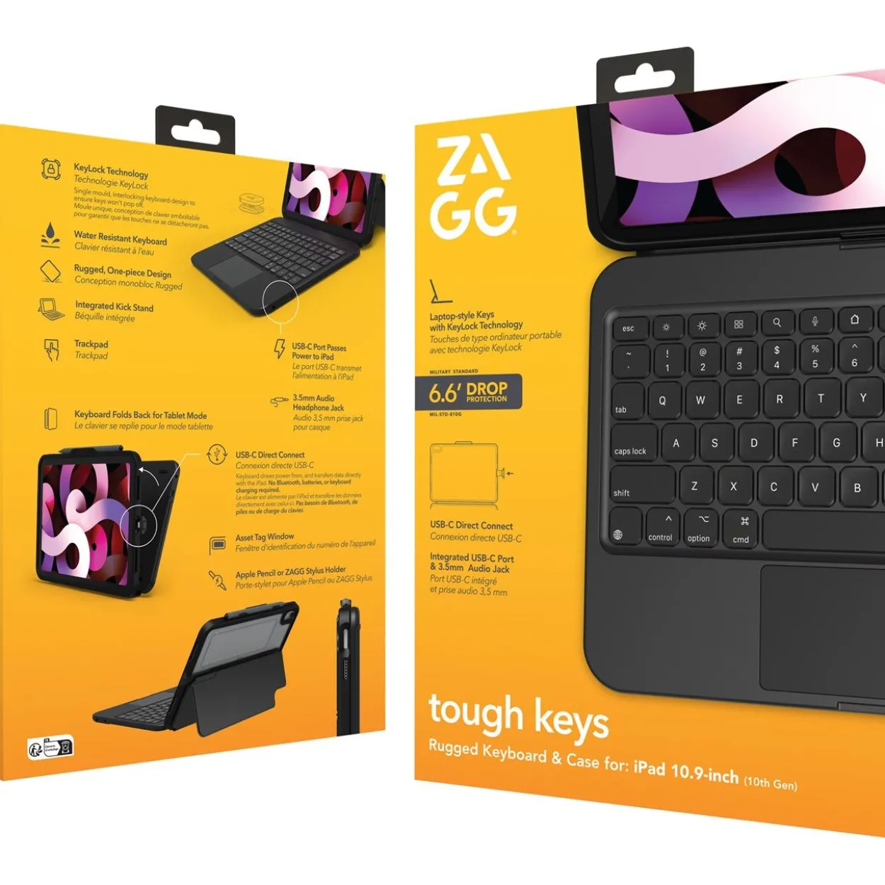 ZAGG TOUGH KEYS-APPLE-IPAD 10TH GEN/A16-BLACK-GERMAN (B2B B