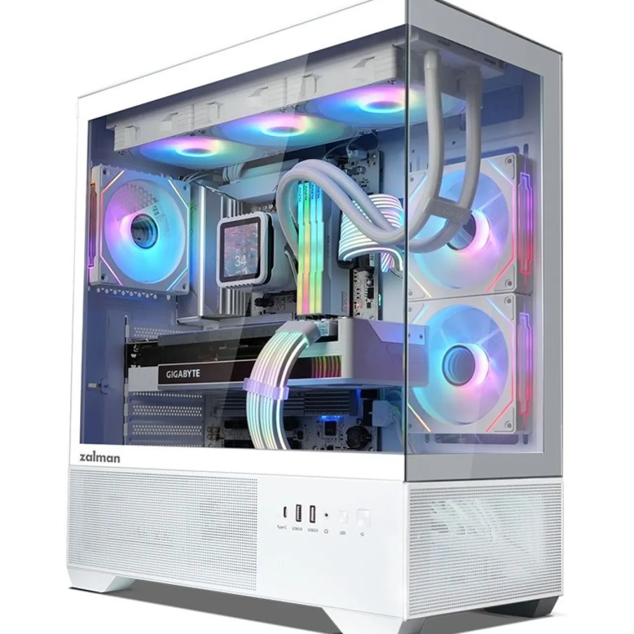 Zalman Chronix Midi Tower ohne Netzteil weiss