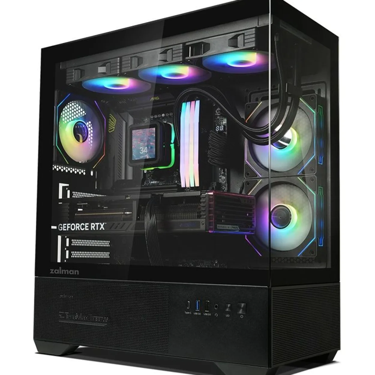 Zalman Chronix Midi Tower ohne Netzteil schwarz