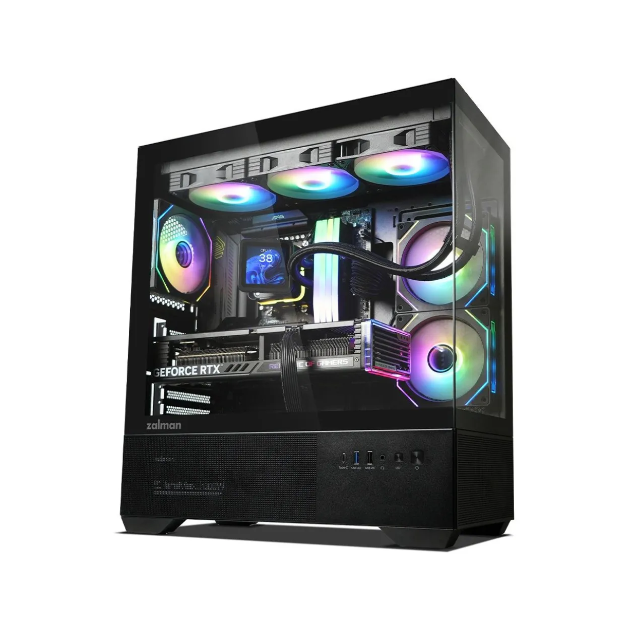Zalman Chronix Midi Tower ohne Netzteil schwarz