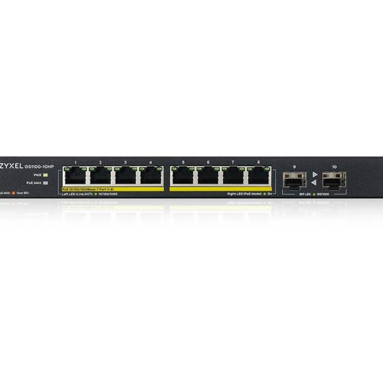 ZyXEL GS1100-10HP v2 10 Port unmanaged PoE+ 8x Gigabit