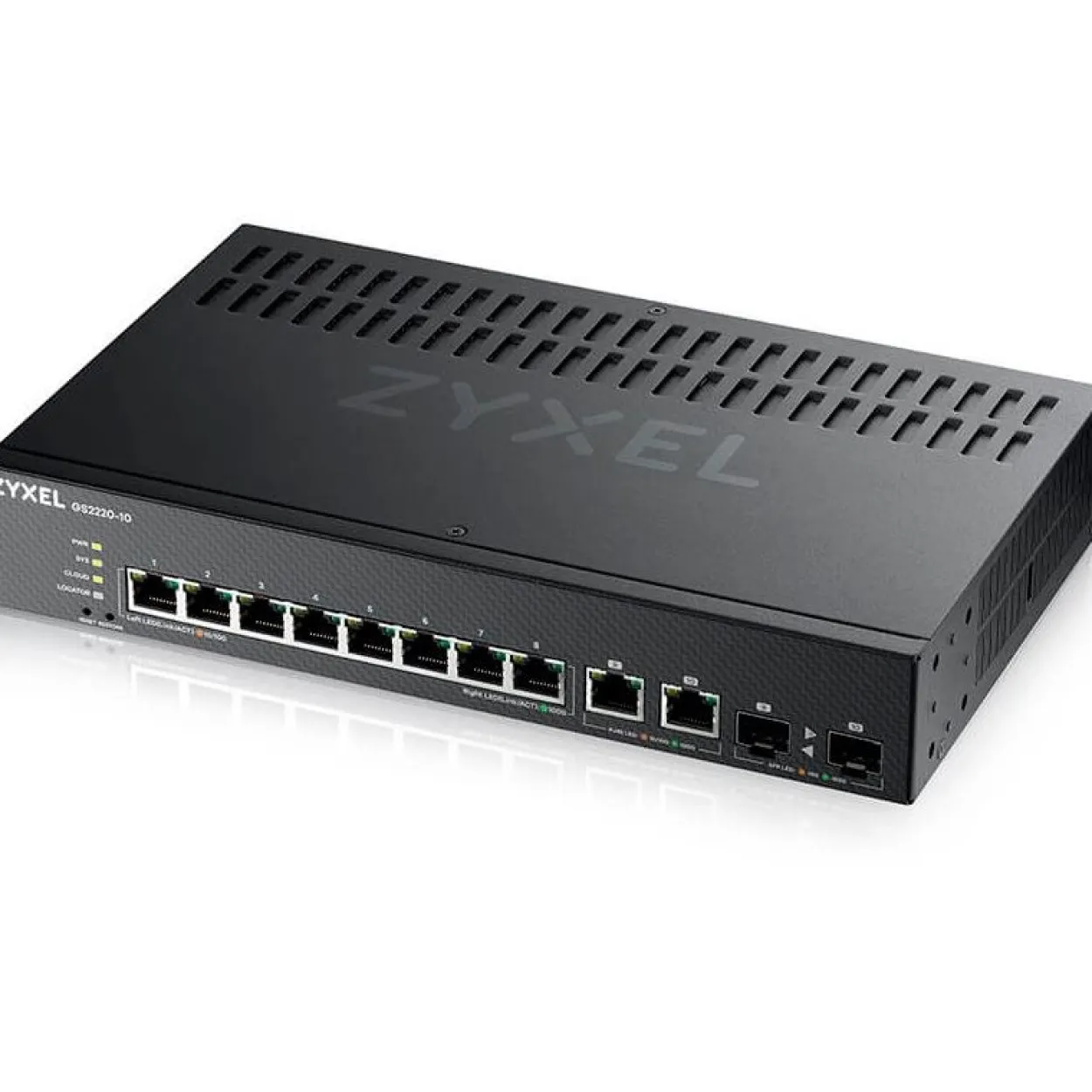 ZyXEL Switch 19" 10x GE GS2220-10 8 Port + 2x SFP/Rj45