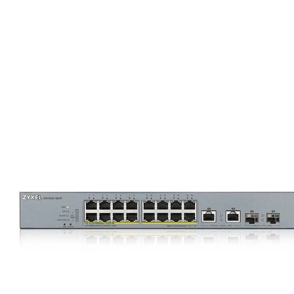 ZyXEL Switch 18x GS1350-18HP PoE long range 250W